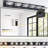 Bathroom 6- Dimmable Led Vanity , Modern, Iron & Acrylic, Energy Efficient, 36W, 100 - 120V, 6.5In Length, Black Modern For Bathroom, 4.29In Deep,-616304245-616304246