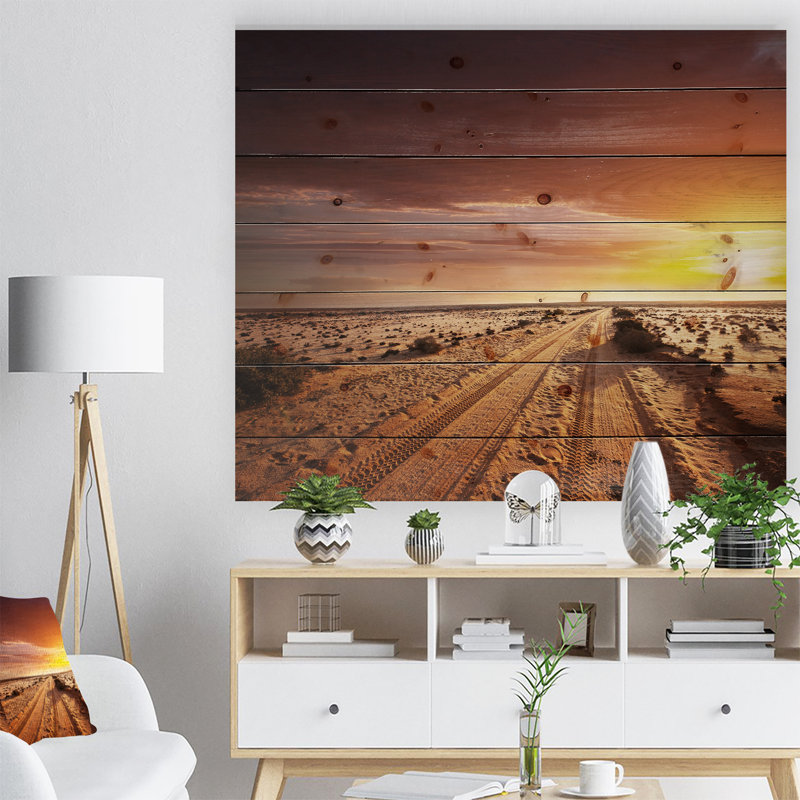 Off Road In Desert At Sunset - Photographie sur, H 30 po x l 40 po x P 1 po