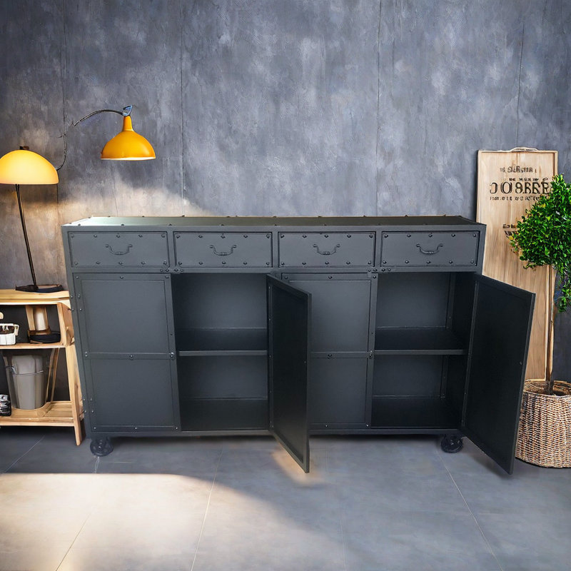 Buffet 70,86 po Karger, Noir, H 43,31 po x l 70,86 po x P 15,74 po
