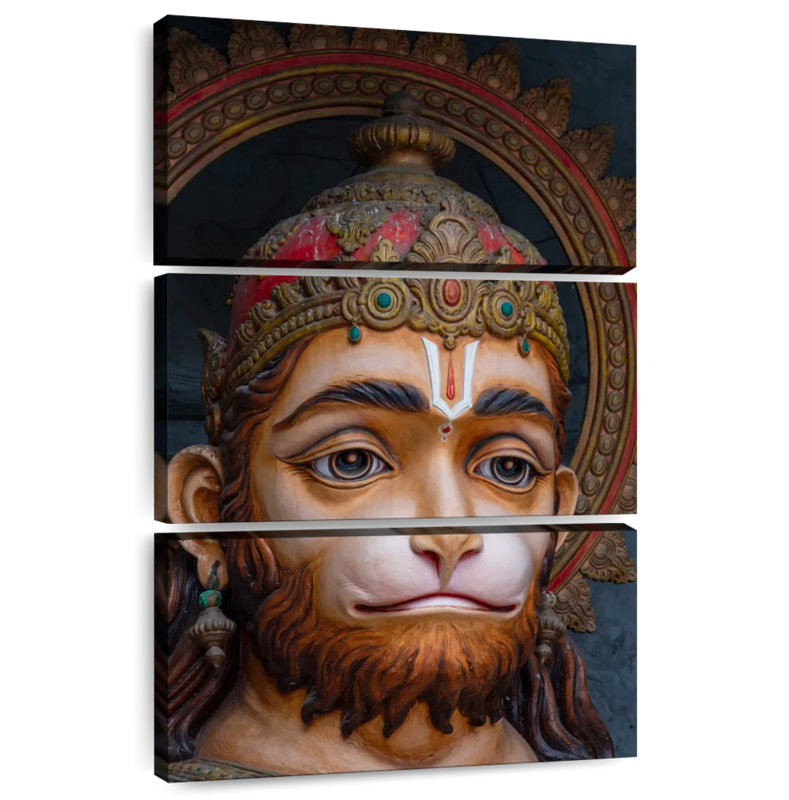 Adol dieu indou Hanuman Idol, H 57 po x l 36 po
