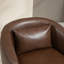 Fauteuil demi-tonneau rembourré pivotant avec rangement 2 pièces-2093490759