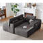 Boneless 104-Inch Cloud Sectional Sofa With L-Shape Chaise, Deep Seating Comfort, Modular Design, And Built-In Side Pockets.-17309316-17309319