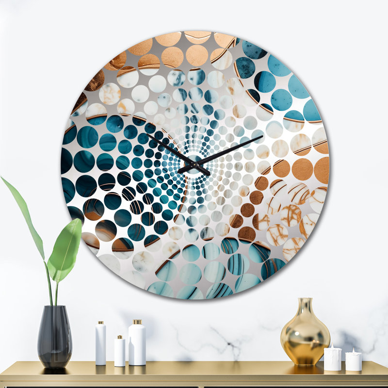 Anavi - Horloge murale abstraite en marbre, Très grand