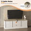 Meuble télé Farmhouse pour téléviseur 65 po avec armoires de rangement-1246364876