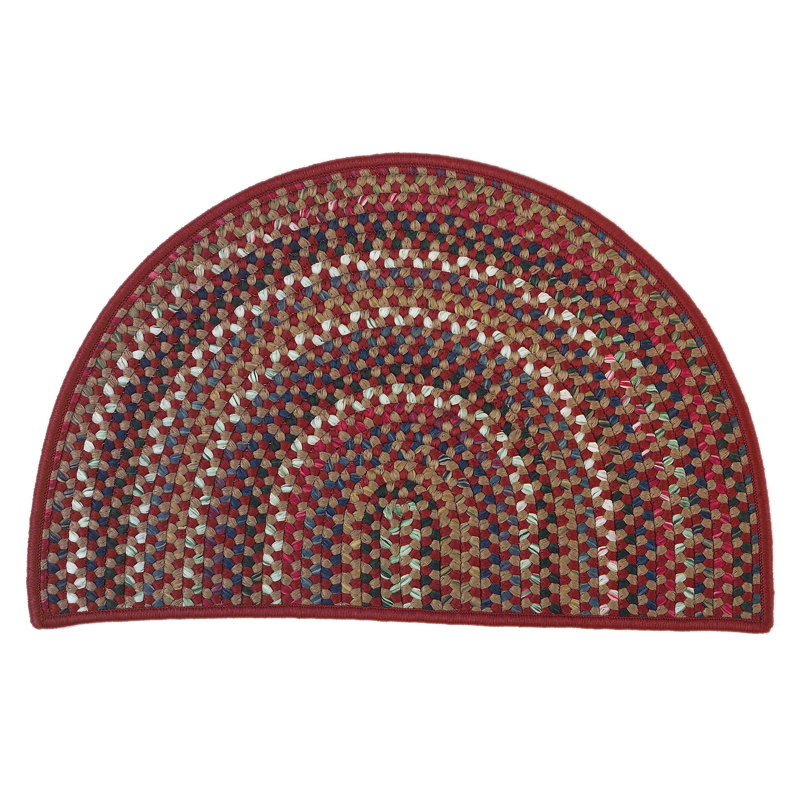 Tapis de cuisine Shick, Rouge, Demi-cercle 1 pi 6 po x 2 pi 6 po