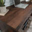 Bureau d'ordinateur, finition brune