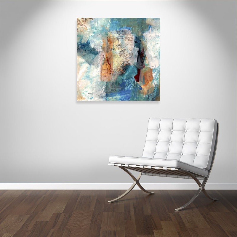 Painterly Elements I - Peinture, H 40 po x l 40 po x P 1,375 po, Toile tendue