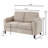 59.06" W Small Upholstered Loveseat Sofa-898872278