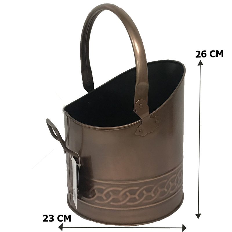 Sianna Steel Log Carrier, Antique Copper