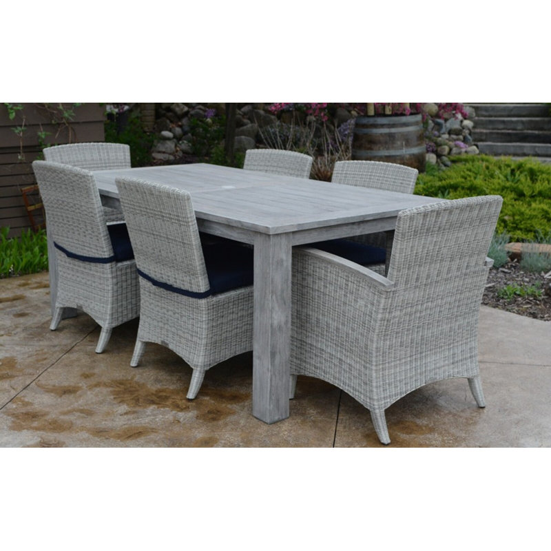 Bella Wicker Armless Outdoor Dining Chair, Cast Charcoal, Gray
