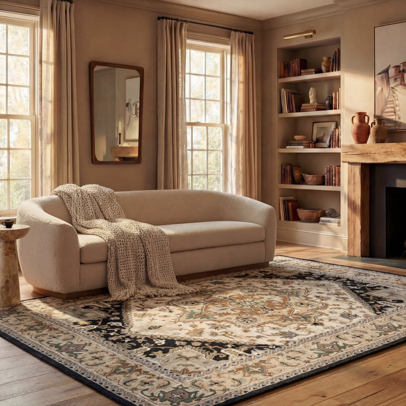 Tapis oriental en laine touffeté à la main Heritage, Rectangle 8 pi x 10 pi