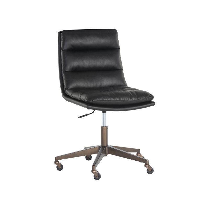 Gwenan Swivel Side Chair, Black