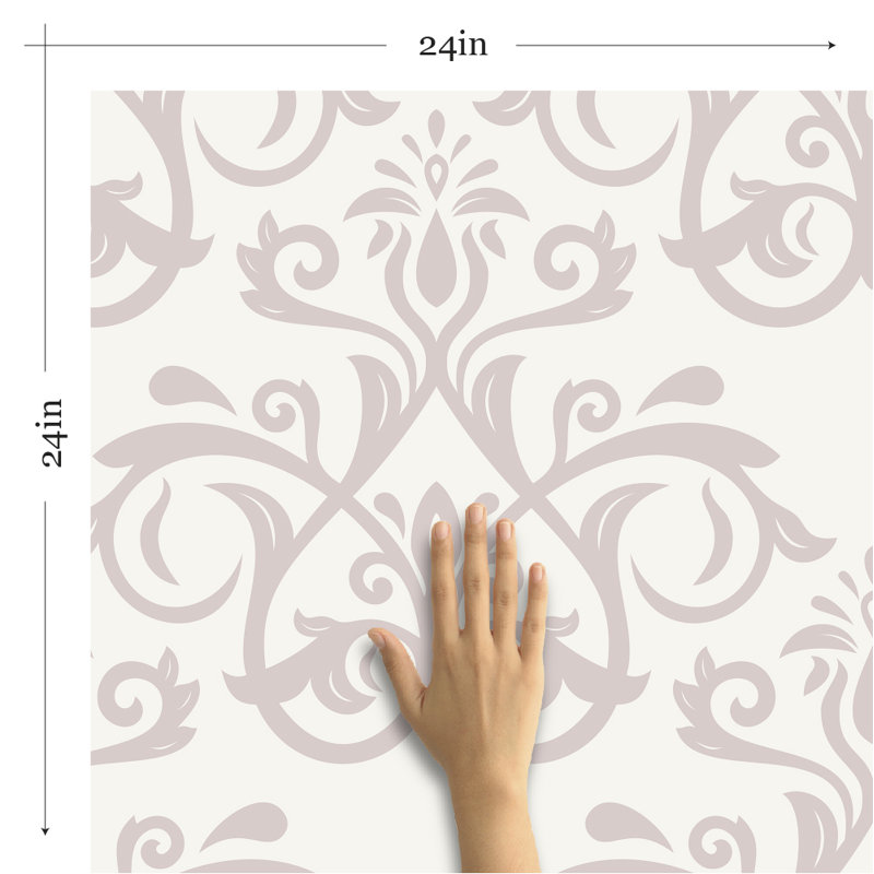 Rentas Peel & Stick Fabric Damask, 126" L x 24" W