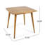 Table de salle à manger carrée d'intérieur en bois d'acacia, teck