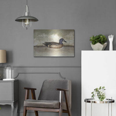 Rosalind Wheeler 'Blue Winged Teal' by David Carter Brown Metal Wall Art