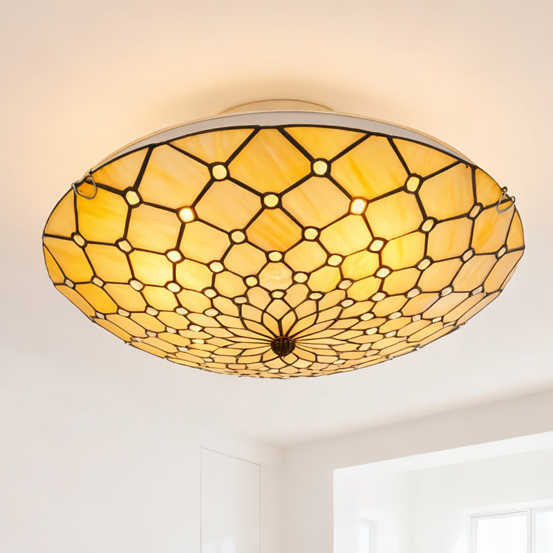 Bead Chain Flower Ceiling Light ( Tiffany-style)