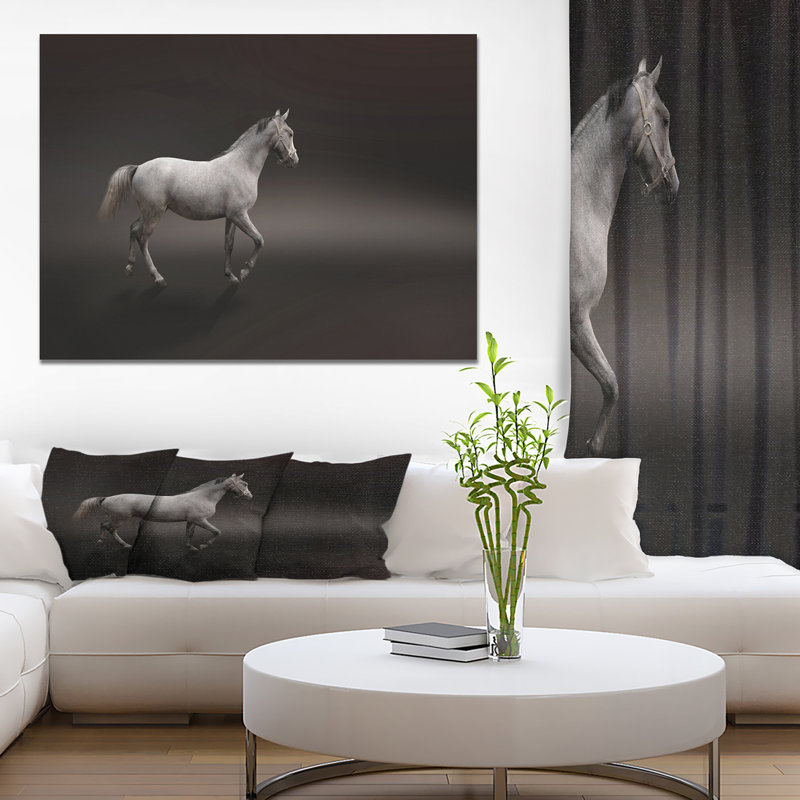 «Gray Horse», impression, H 30 po x l 40 po x P 1,5 po, Toile tendue