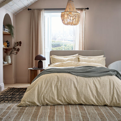 Pia Cotton Geometric Duvet Cover Set