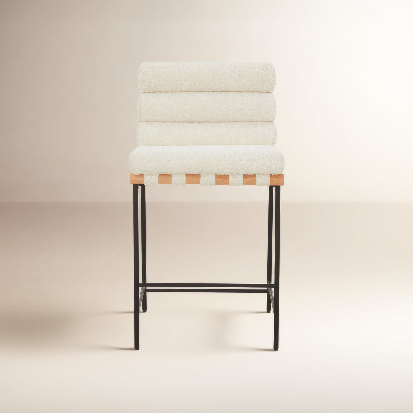 Eila 25" Bar Stool, Ivory