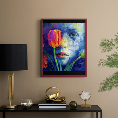 Reproduction encadrée FLORAL Series DCCDXI - bois massif