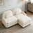 Beige White+2Seat+1Ottoman