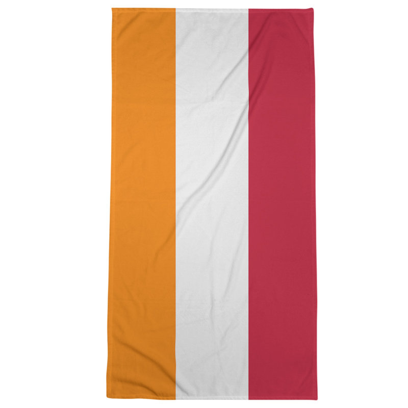 Beach Towel, Light Gray/Orange/Red