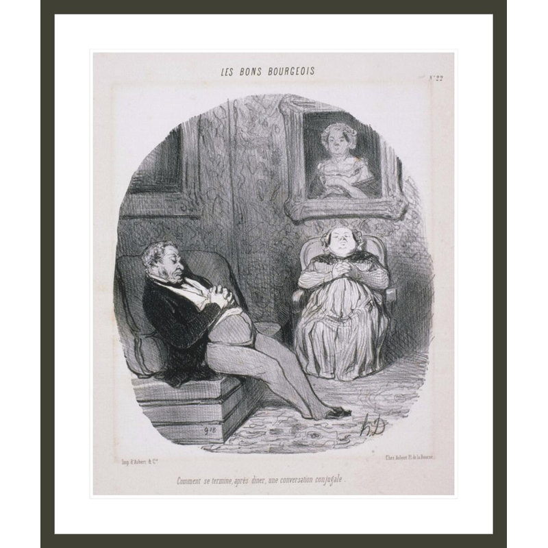 Les Bons Bourges: Comment se terminent une conversation par Honoré Daumier, H 39,37 po x l 33,5 po