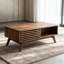 Table basse à plateau relevable en noyer de 39,37 po, table basse multifonctionnelle avec rangement dissimulé et tablette ouverte pour le salon