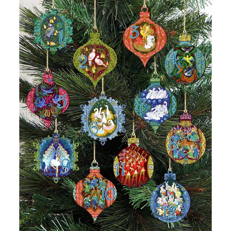 The Holiday Aisle® 12 Piece Days of Christmas Hanging Figurine ...