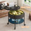 Table basse ronde avec roulettes-1540148488