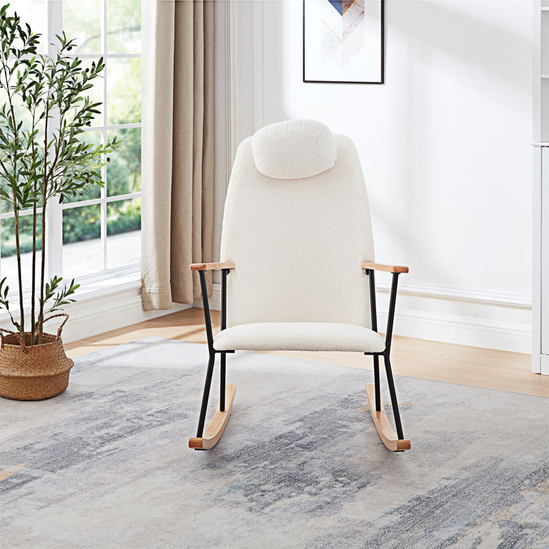 Chaise d'appoint réglable avec repose-tête et dossier haut, Ourson blanc