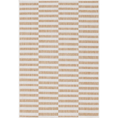 Beachcrest Home™ Robinson Taupe Ivory Outdoor Rug