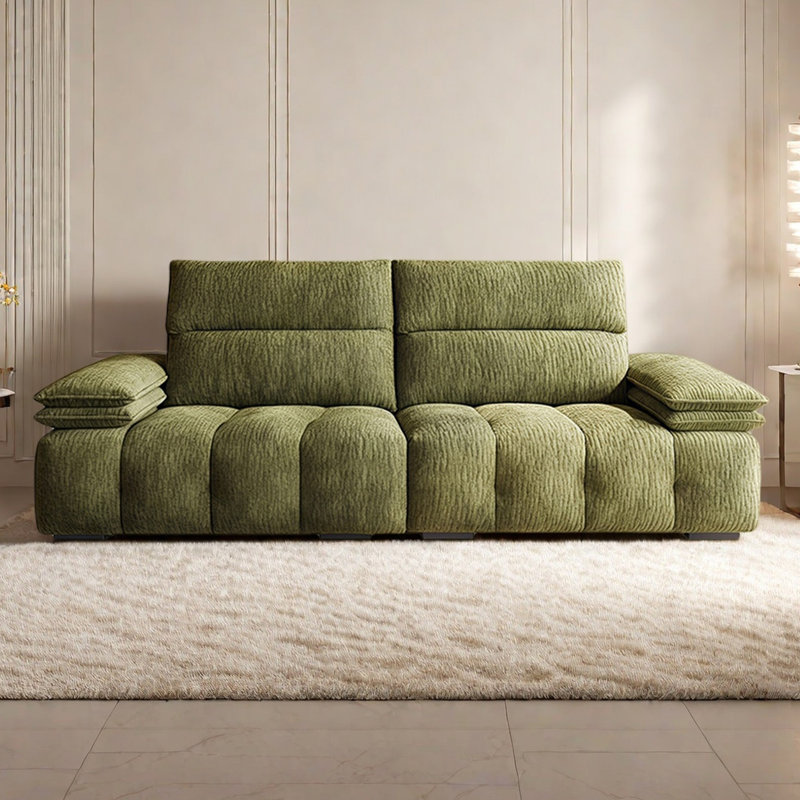 Canapé français simple et rétro, 2, H 38,18 po x l 86,61 po x P 43,3 po