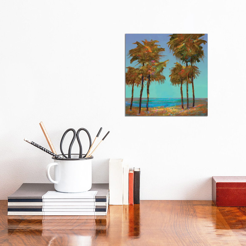 Seaside Sunset by Michael Tienhaara - Wrapped Canvas Painting, 30.48 cm H x 30.48 cm W