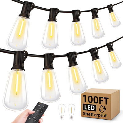 Outdoor String Led Patio Lights - 100Ft 30M Outside Waterproof L...