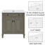 Meuble-lavabo rétro 31 po avec lavabo, portes à fermeture en douceur et tablettes réglables