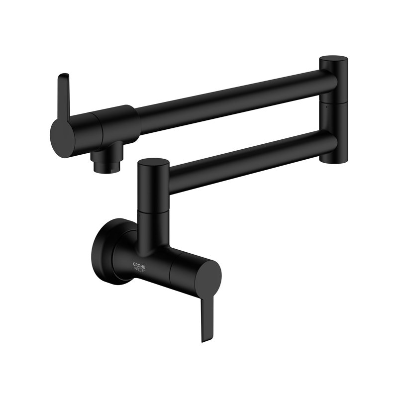 Zedra Pot Filler, Matte Black