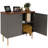 Ashaun Mid-Century 2-Door Accent Cabinet with Shelves - Gray-80556642