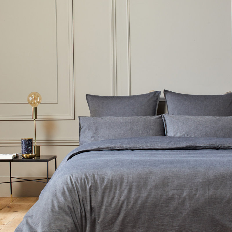Hedge Brushed Cotton Duvet Cover, Anthracite