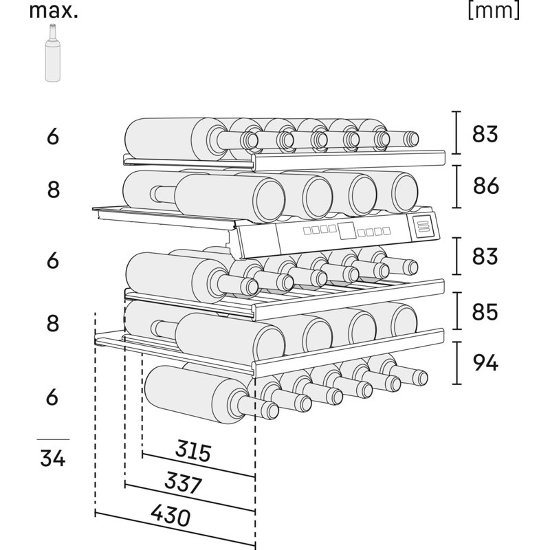 Built-Under Multi-Temperature Wine Cabinet
