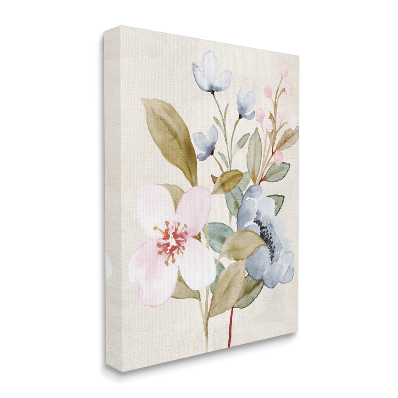 Fleurs pastel douces, H 48 po x l 36 po x P 1,5 po