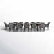 Jianna 134'' Rectangular 12 - Person Outdoor Dining Set with Cushions