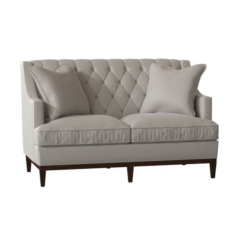 Causeuse accoudoir encastré 60" Carmel, Gris d’août, Café