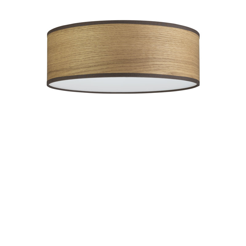 Strayer Wood Flush Mount, Oak, 10cm H x 30cm W x 26cm D