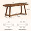 Oval Solid Wood Dining Table-833063674