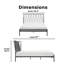 Base de lit plateforme en métal avec tête de lit courbée Adore Decor Stella-1473784268