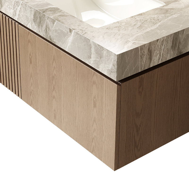 Armoire de salle de bain flottante Mid-Century