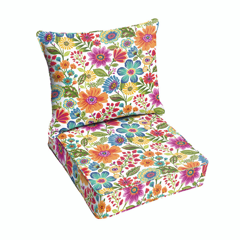 Coussin de chaise longue d’intérieur/d’extérieur assis, H 23 po x l 25 po