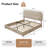 Bensu Platform Bed Frame, Cloud Collection with Boucle Upholstery & Rounded Headboard, Thickened Footboard-1372066170-1364679771