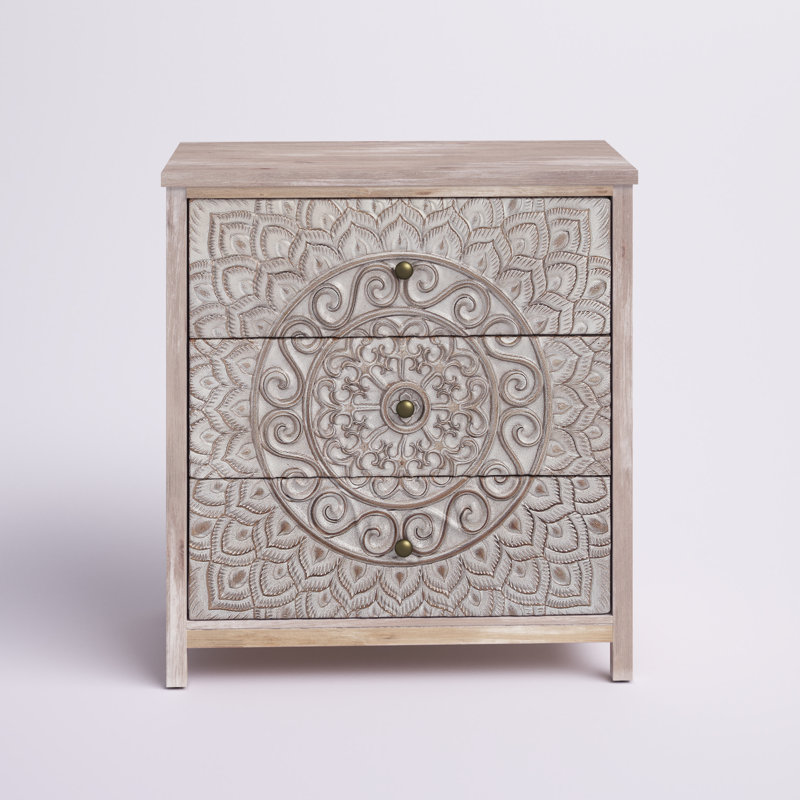 Commode décorative 3 tiroirs Angulo